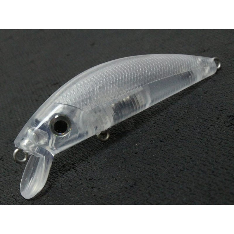 wLure 10 Blank Unpainted Minnow Jerkbait Slow Floating Tight Wobble Fishing Lures with Free Eyes UPM219 - Image 3